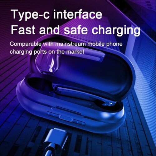 2021 T1 The New Model Bluetooth Earphone Dual-ear Tws Cross-Border Wireless 5.0 Motion in-ear Light Display With Hifi PC Phone