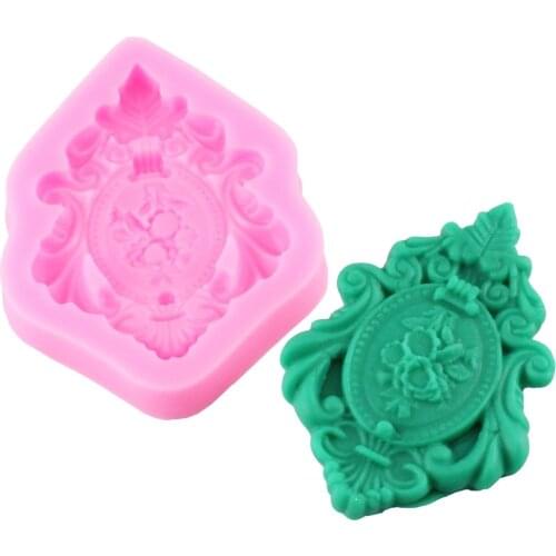 Frame shaped 3D fondant cake silicone mold for polymer clay molds chocolate pastry candy making decoration tools F0662