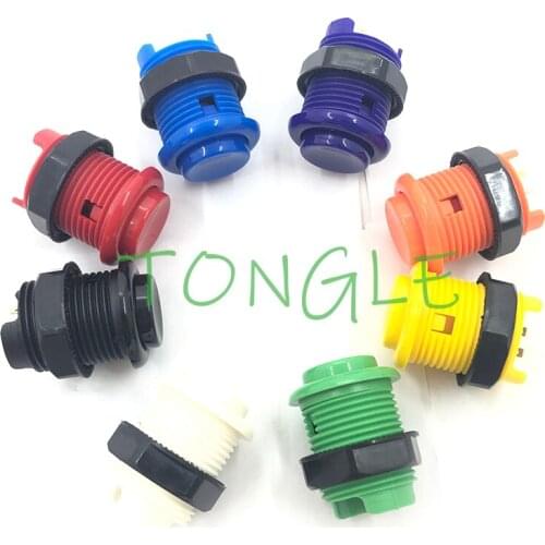 8pcs / Lot 28mm Happ Style Standard American Push Buttons with Micro Switch DIY Kit Arcade Button Game Machine Parts
