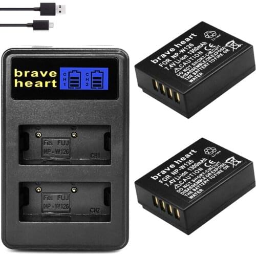 NP-W126 NP W126 Camera Battery + LED USB Charger For Fujifilm HS50 HS35 HS33 HS30EXR XA1 XE1 X-Pro1 XM1 X-T10 Camera
