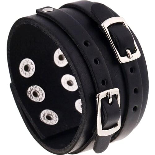 Punk Bracelet Jewelry Wholesale Wide Leather Leather Bracelet Mens Leather Bracelet