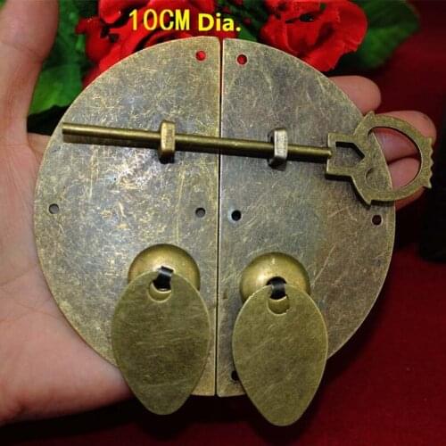 Bronze Iron Kitchen Drawer Cabinet Door Double Round Handle Furniture Knobs Hardware Cupboard Pull Handles,10cm Dia.,1Pc