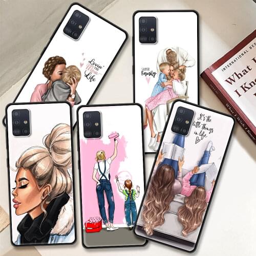 Case For Samsung Galaxy A51 A71 A02s A21s A31 A41 A11 A01 M30s M31 M51 Black Silicone funda Phone Cover Baby Queen Girl Boss