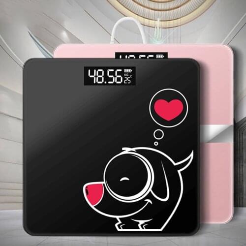 New Digital Weight Scale Bathroom Floor Body Scale Glass Smart Electronic Scales USB Charging LCD Display Body Weighing