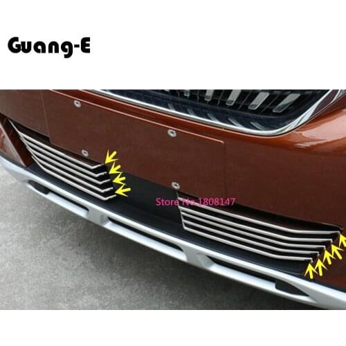 For Peugeot 3008 GT 3008GT 2016 2017 2018 2019 Car Protection Trim Front Up Racing Grid Grill Grille Frame Lamp Hoods Part 10pcs