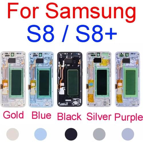 For Samsung Galaxy S8 G950 G950F S8 Plus G955 G955F Middle Frame Housing Chassis Plate Only Middle Frame No LCD