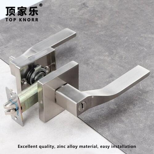 Door handle Door handle lock square slot Privacy mask interior bedroom room bathroom three-rod ball lock door lock