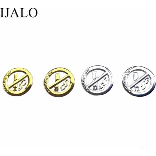 1 Pair No Smoking sign emblem badge 3D car sticker soft PVC Chromed badge decal car styling sticker