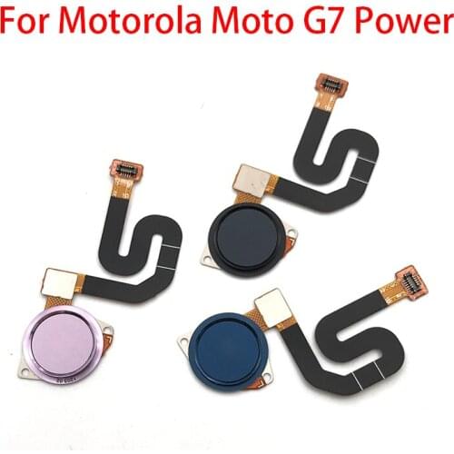 20pcs/lot Fingerprint Sensor Home Return Key Menu Button Flex Ribbon Cable For Motorola Moto G7 Power / G8 Power