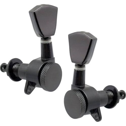Guitar Tuning Pegs 3R 3L Tuners Machine Heads for Folk Electric Guitar Black