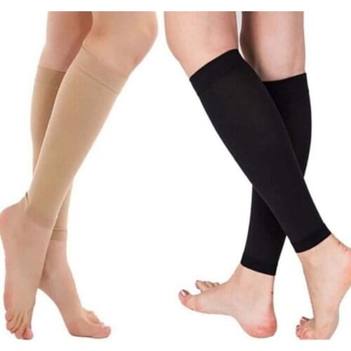 1 Pair Compression Leg Sleeve Relieve Varicose Veins Circulation Compression Slimming Stovepipe Sport Legwarmers Women Knee Pads