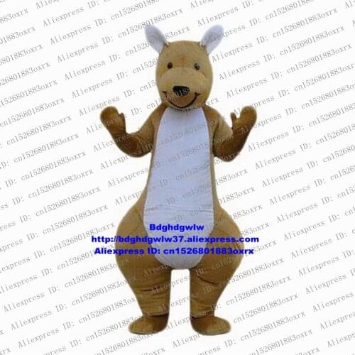 Brown Kangaroo Roo Mascot Costume Adult Cartoon Character Outfit Suit Community Activities Showtime Stage Props zx1713