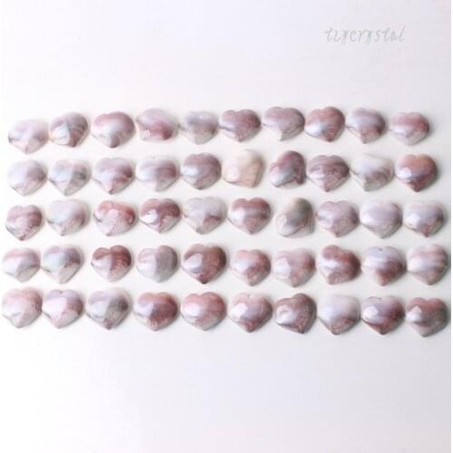 50PCS (3.5-4.0CM) Strange Heart Polished Sun Shell Fossil Mineral Specimen Pendant Bulk Decoration