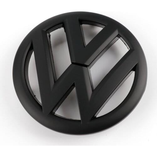 117mm Matt Black Front Grill Badge Logo Emblem Replacement for VW Volkswagen Polo 2009 2010 2011 2012 2013