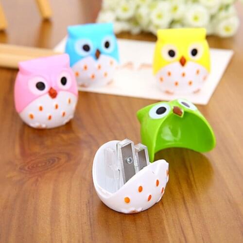 Cute Owl Pencil Sharpener Cutter Knife Creative Gift Stationery Student Double Control Cartoon Pencil Sharpener School Supplies