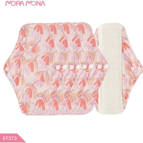 Mora Mona 5Pcs/Set Reusable Bamboo Fiber Hygiene Panty Liner Health Comfortable Female Menstrual Pads Good absorbent Mama pads