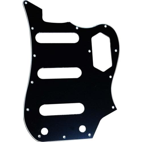 Pleroo Custom Guitar pickgaurd - For Bass VI Guitar pickguard Scratch Plate , 3 Ply Black