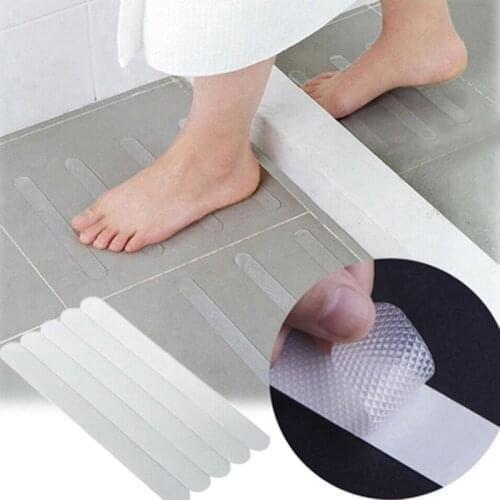 6/12/24PCS Douching Floor Tape Non-slip Strips For Bathroom Transparent Safety Stairs Floor Pad Shower Stickers Bathtub Mat
