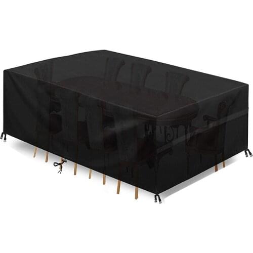 Newly Portable Rectangle Furniture Cover Multifunctional Waterproof Table and Chair Protective Cover for Garden Courtyard