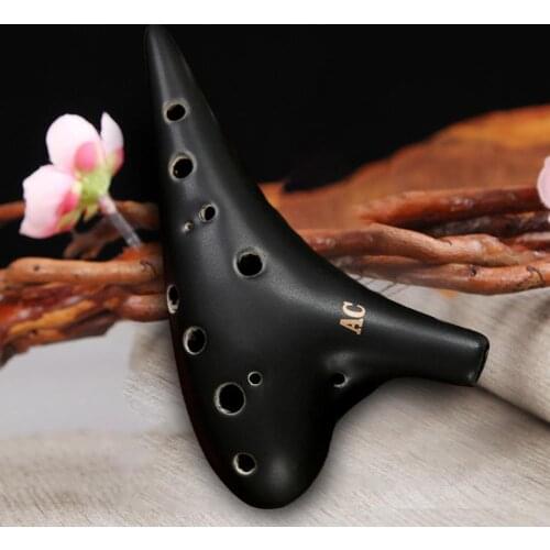Ocarina 12 Hole Music Collection Ceramic Mini Alto C Ocarina Instrument Introduction 8 Hole Craft Xun For beginners to practice
