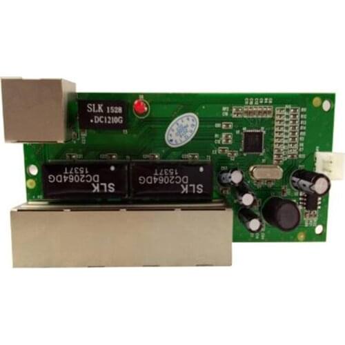 OEM 5 mini Switch module 5 port 10/100mbps network switch 5-12v wide input smart ethernet pcb rj45 module with led built