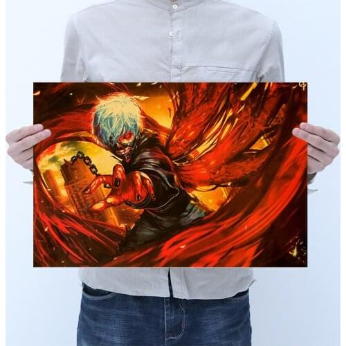 Anime Tokyo Ghoul Character Poster Style D Retro Canvas Painting HD Abstract Figure Poster Wall Room Decor Scandinavian Painting