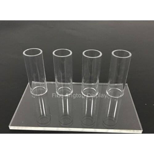 Clear Countertop Organizer Jewelry Bracelet Chain Stand Acrylic Pen Display Holder With Four Perspex Tube