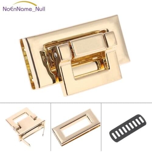 Rectangle Shape Clasp Turn Lock Twist Lock DIY Leather Handbag Bag Hardware JUL29