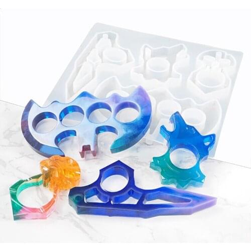 DIY Ring Defense Finger Tiger Halloween Art Crystal Epoxy ResinHandmade Mirror Silicone Mold House Decoration