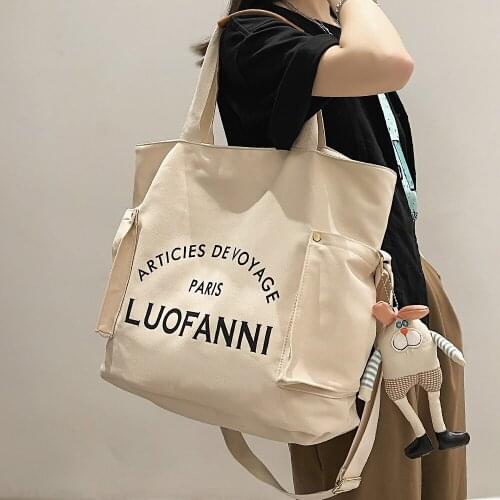 Ladies Crossbody Fashion Canvas Solid Color Messenger Retro Handbag Women Kawaii Shoulder Bag Female Cute Girl Tote Bags shopper