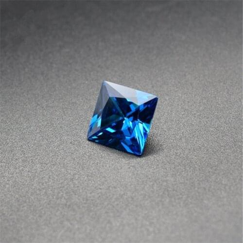 Light Blue Sapphire Square Faceted Gemstone Princess Cut Sapphire Gem Multiple Sizes to Choose C58S