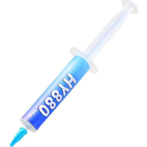 1pcs Hy880 5g/10/30g silicone thermal paste heat transfer grease heat sink CPU GPU chipset notebook computer cooling Syringe