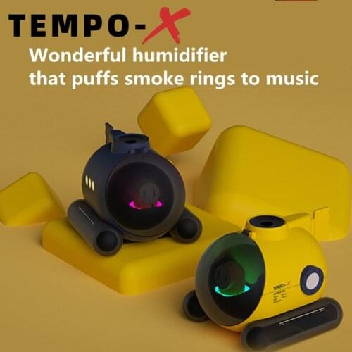 2021New Model Humidifier Mini Humidifier A humidifier that puffs smoke rings to the beat of music