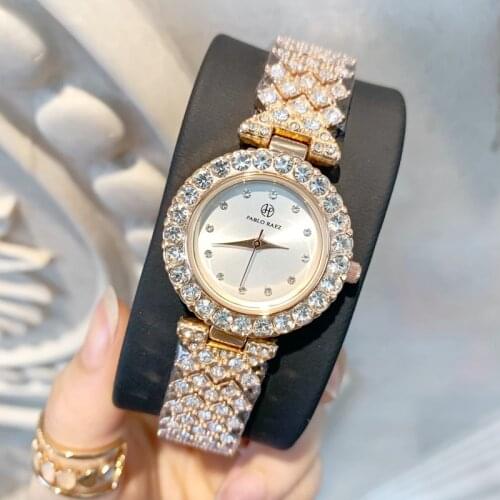Nice watch Fashion clock Luxury Women Watch full Diamond Special Design Relojes De Marca Mujer Lady Dress Wristwatch small dial