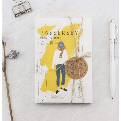 1pcs letter of lovers Bookmark greeting card collage material creative card 30 sheets