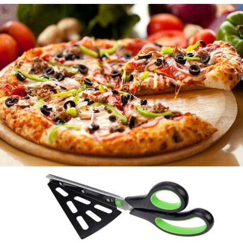 1 Pcs Pizza Scissor Cutter Stainless Steel Scissor Cut Pizza with Detachable Spatula SCIE999