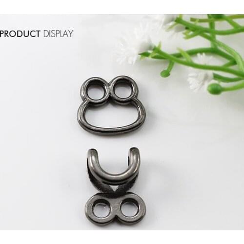 100set Metal Black Gun Hook Eyes Clasp Waist Extender Sew on Sewing Accessories for Garment Cloth /NK188