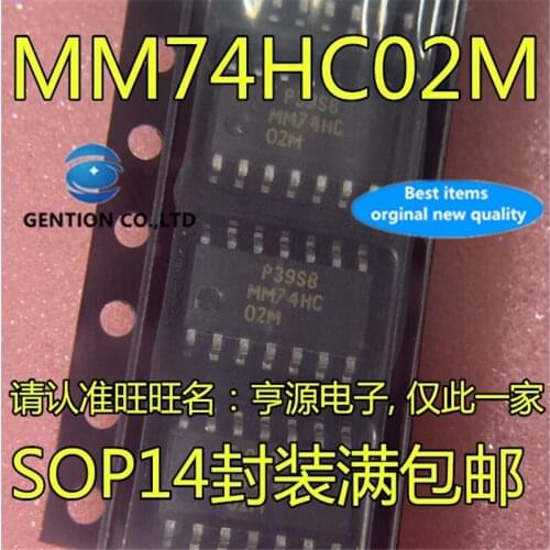 20Pcs 74HC02 MM74HC02M MM74HC02MX SOP-14 in stock 100% new and original