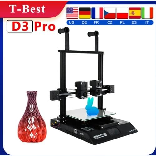 TENLOG TL-D3 Pro 3D Printer Independent Dual Extruder Double Z-axis with Touchscreen Large Build Volume 300*300*350mm