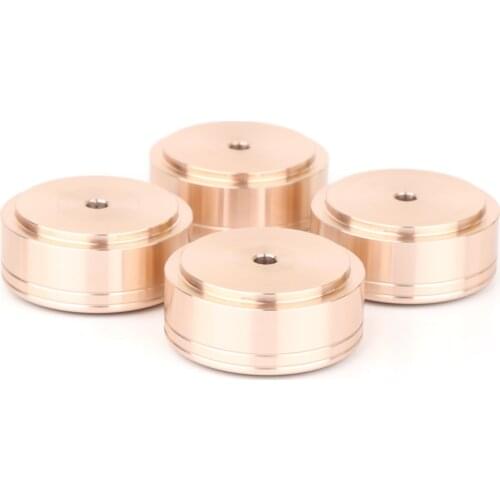 4pcs SP3915S 39 x 17mm Aluminum Audio Amplifier Speaker Feet Spikes Silver Ring Machine Mats Pads