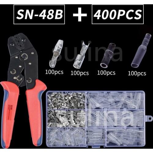 400/600PCS Bullet Terminals Electrical Wire Connectors Brass Bullet Connectors With Insulating Sleeves For Car Auto Motorcycle