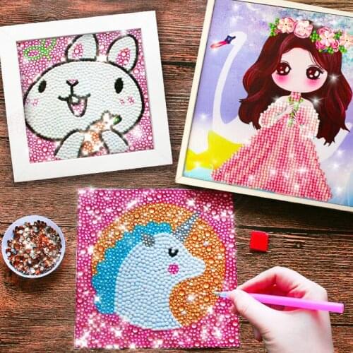 Diamond Stickers Toy Crystal New Chinese Children Girl Year Handmade Day Making Material Pack Pupil Paste P28