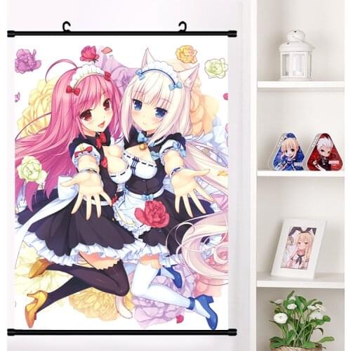 Anime NEKOPARA Neko Para Chocolat Vanilla Sexy Cute Wall Scroll Mural Poster Wall Hanging Poster Home Decor Collection