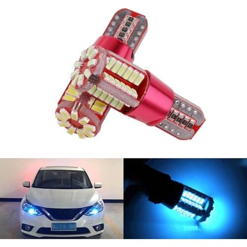 2pcs Car Led Lights T10 W5W 194 168 Canbus Auto Wedge Clearance Bulb License Plate Lamp 3014*57 SMD 12V White Amber RED 5W Diode
