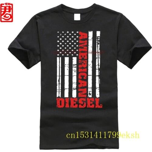 Brand men shirt American Diesel Flag T Shirt Truck Turbo Brothers
