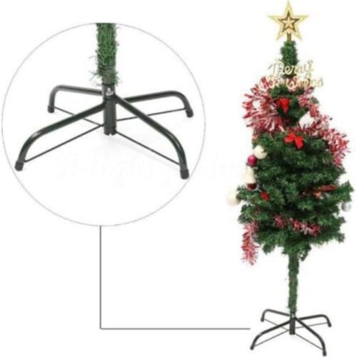Black Iron Metal Christmas Tree Holder Base Tree Stand Foot Holder Xmas Home Party Decor Tree Support Shelf Holder Rack
