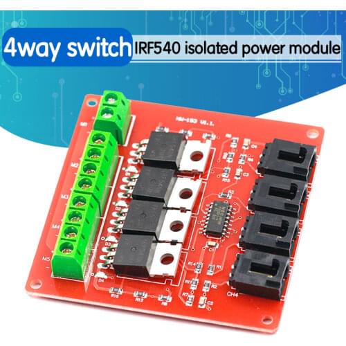 Four Channel 4 Route MOSFET Button IRF540 V4.0+ MOSFET Switch Module For Arduino