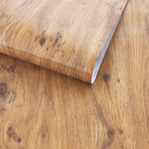 Yellow Wood Peel And Stick Paper Decorative Self-Adhesive Film For Furniture Real Wood Tactile Sensation Surfaces Easy To Clean