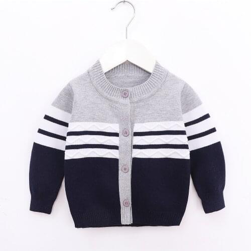 Kids Long Sleeve Wool Coat Spring Autumn Boys and Girls Casual Soft Comfortable and Warm Sweater Knitted Cardigan
