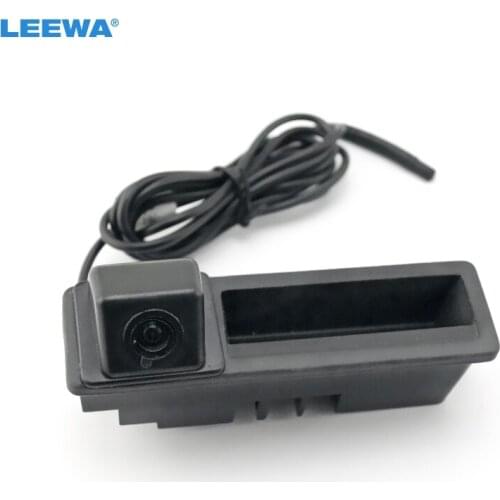 LEEWA Car CCD Rearview Camera Trunk Handle Camera for Audi A6L/2011 Q7 A4/2011 12 CCD Night Vision Camera #2061